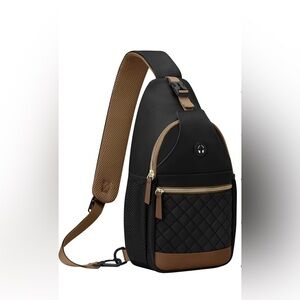 Stylish Black and Brown Women and Men's Sling Bag